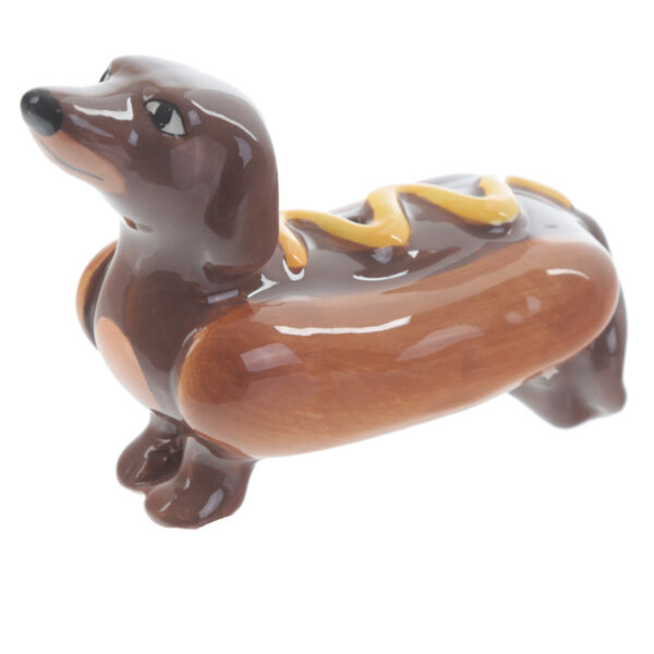 Ceramic Salt & Pepper Set - Sausage Dog & Mustard - Image 2