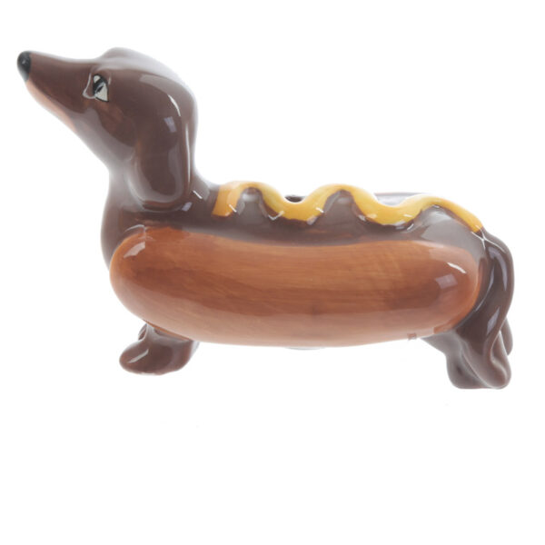 Ceramic Salt & Pepper Set - Sausage Dog & Mustard - Image 3