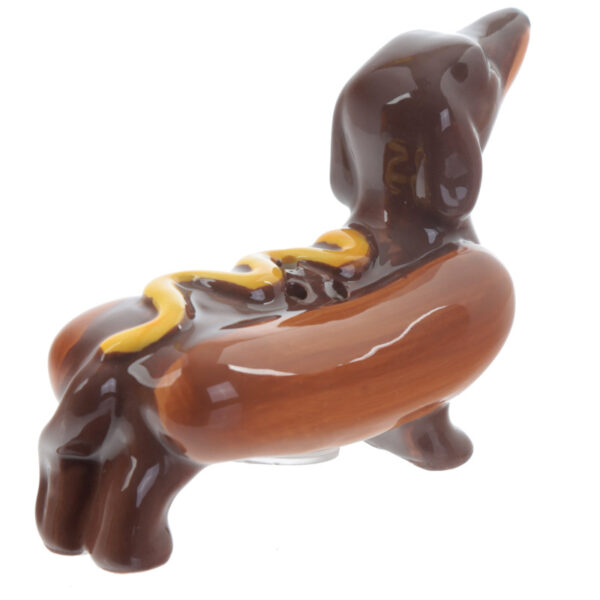 Ceramic Salt & Pepper Set - Sausage Dog & Mustard - Image 4