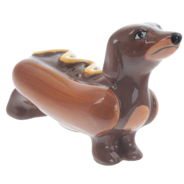 Ceramic Salt & Pepper Set - Sausage Dog & Mustard - Image 5