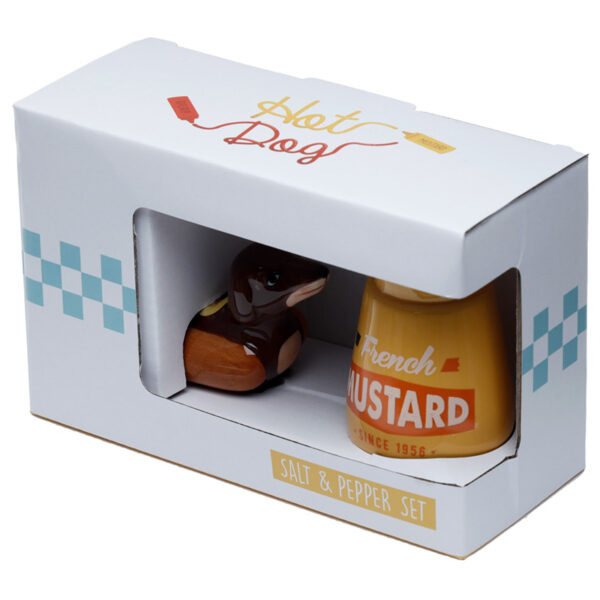 Ceramic Salt & Pepper Set - Sausage Dog & Mustard - Image 10