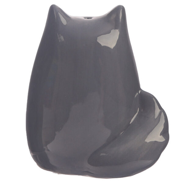 Ceramic Salt & Pepper Set - Feline Fine Black & Grey Cats - Image 8