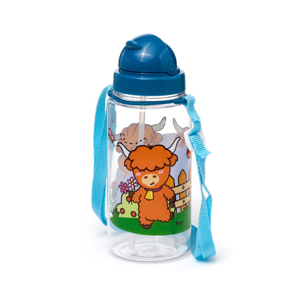 Children's Shatterproof Water Bottle 450ml - Adoramals Highland Coo - Image 2