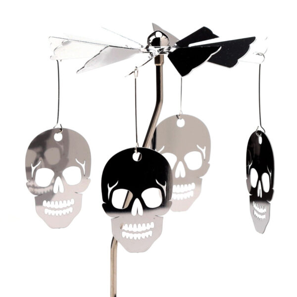 Spinning Tea Light Carousel Candle Holder - Skull - Image 4