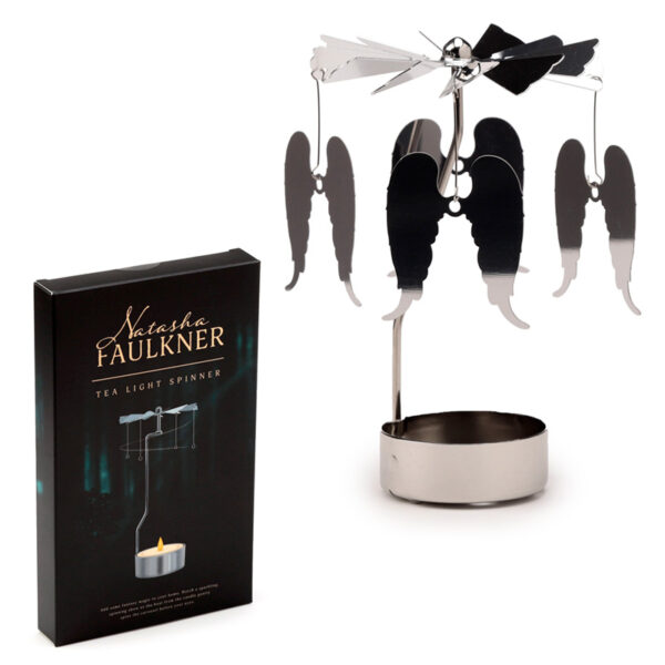 Spinning Tea Light Carousel Candle Holder - Angel Wings - Image 5