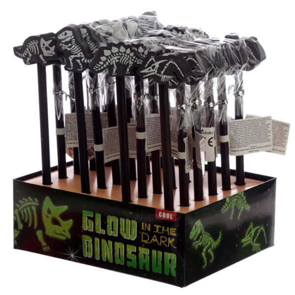 Fun Dinosaur Pencil and Glow in the Dark Eraser Set - Image 3