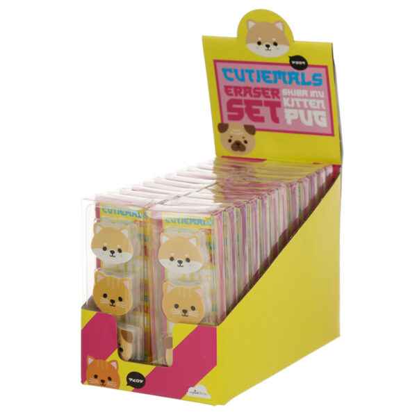 Eraser 3 Piece Set - Adoramals Pets (Cat/Pug/Shiba Inu) - Image 3