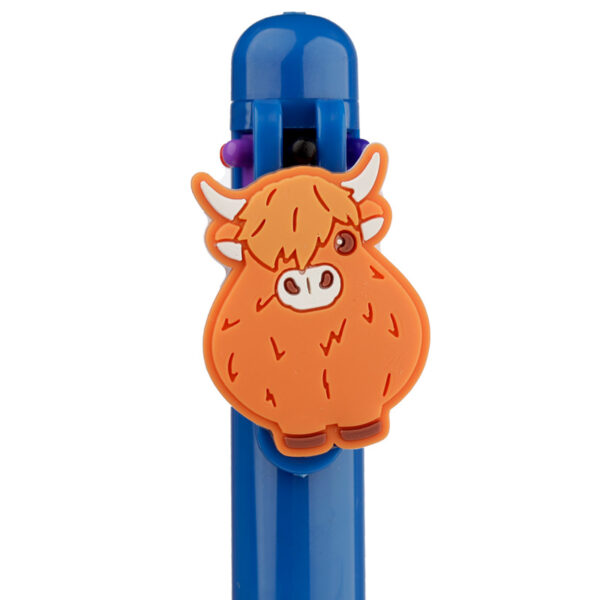 Multi Colour Pen (6 Colours) - Highland Coo Cow - Image 2