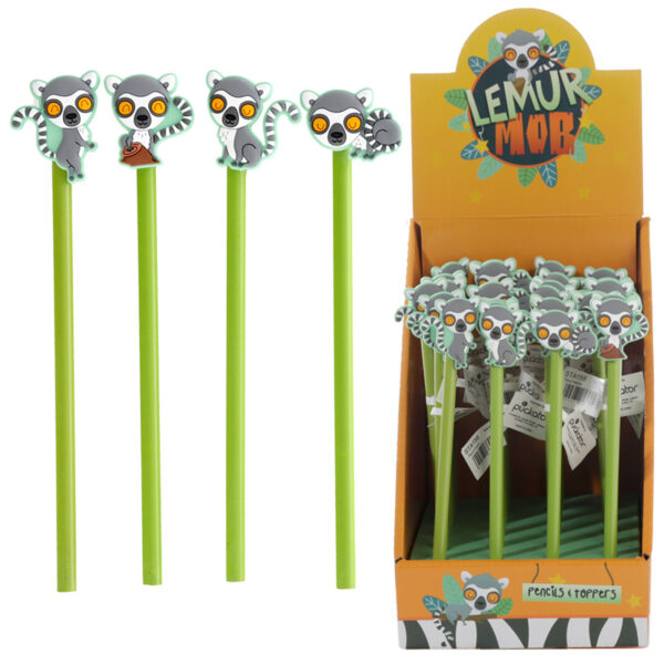 Pencil with PVC Topper - Lemur Mob - Image 3