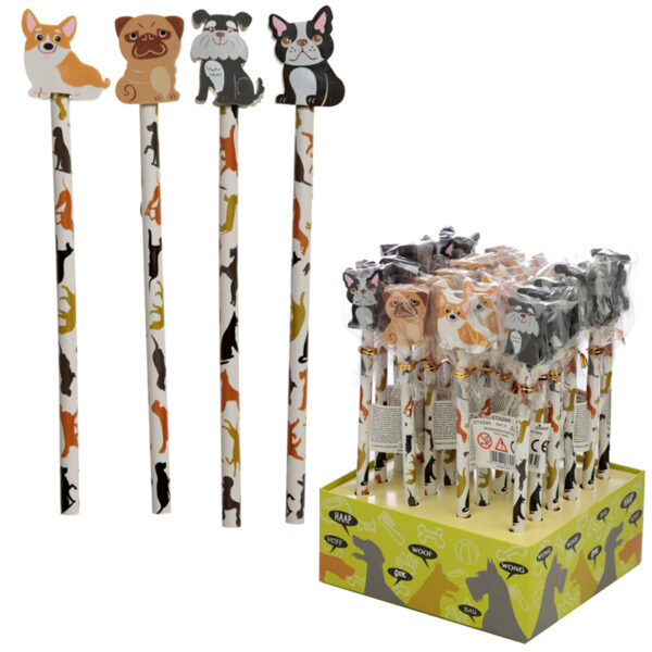 Fun Dog Pencil and Eraser Set - Image 3