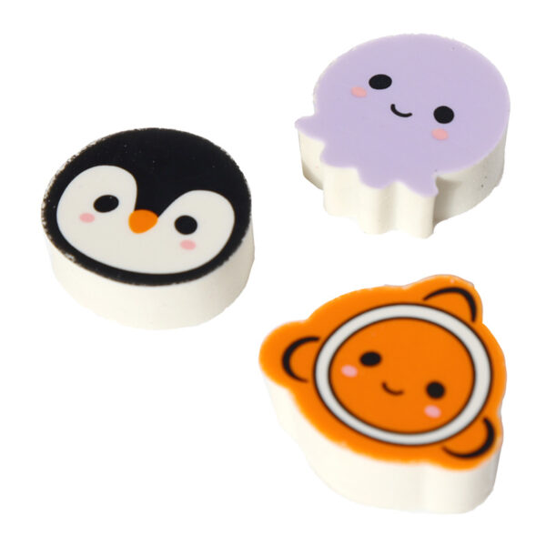 Eraser 3 Piece Set - Adoramals Sealife - Image 2