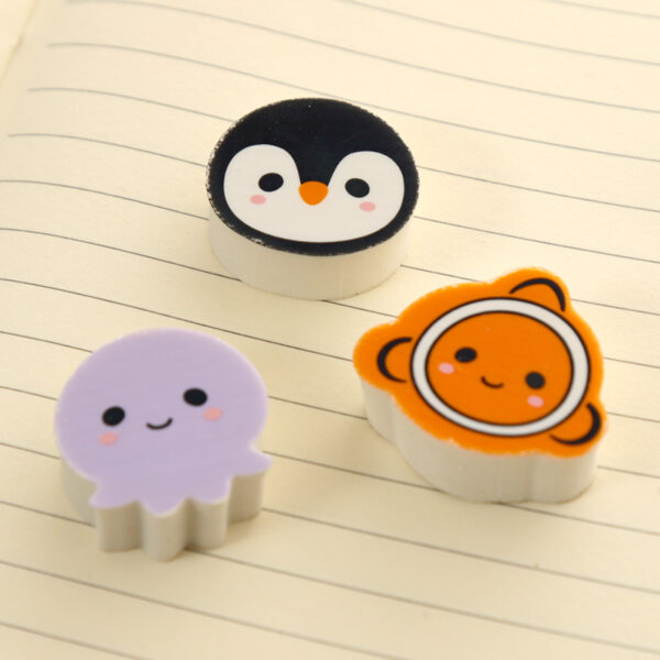 Eraser 3 Piece Set - Adoramals Sealife - Image 3