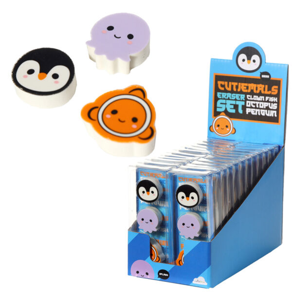 Eraser 3 Piece Set - Adoramals Sealife - Image 5