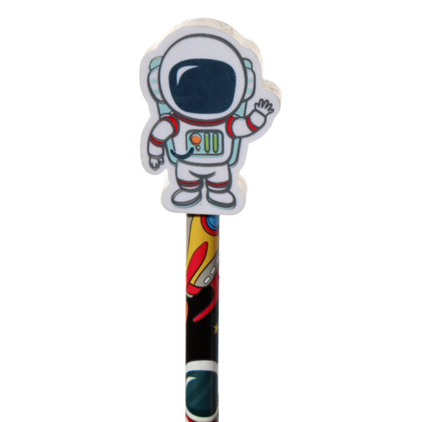 Fun Hello Space Pencil and Eraser Topper Set - Image 3