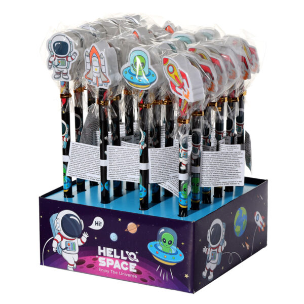 Fun Hello Space Pencil and Eraser Topper Set - Image 7