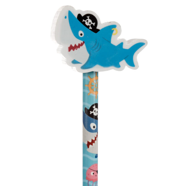 Fun Ahoy Ocean Pirate Friends Pencil and Eraser Topper Set - Image 5