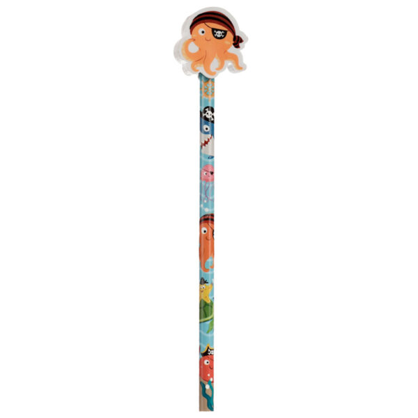 Fun Ahoy Ocean Pirate Friends Pencil and Eraser Topper Set - Image 9