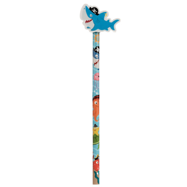 Fun Ahoy Ocean Pirate Friends Pencil and Eraser Topper Set - Image 10