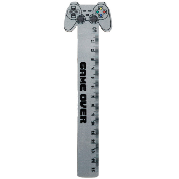 Shaped Wooden Ruler (15cm) - Game Over - Image 2