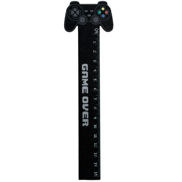 Shaped Wooden Ruler (15cm) - Game Over - Image 3