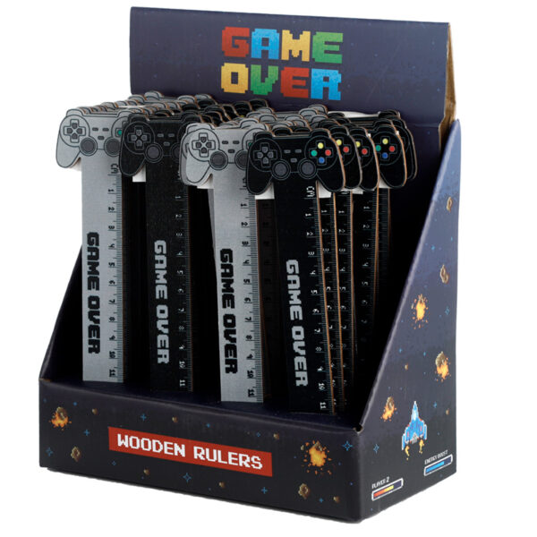 Shaped Wooden Ruler (15cm) - Game Over - Image 6