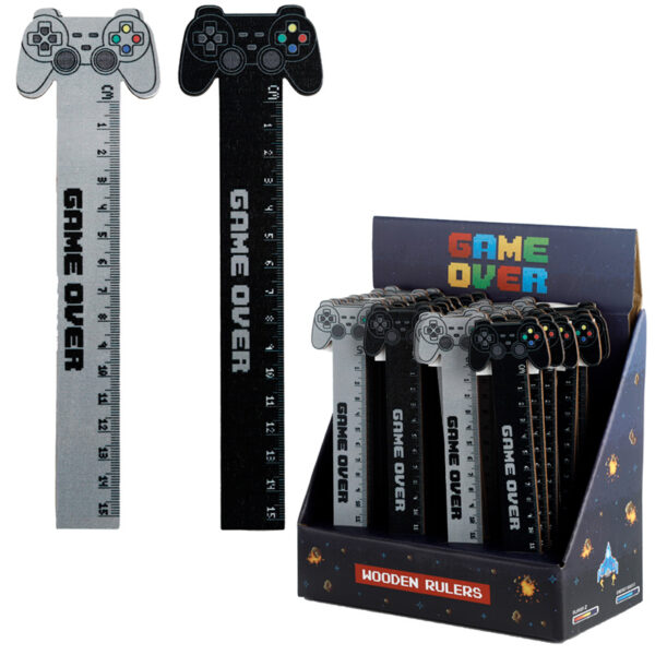 Shaped Wooden Ruler (15cm) - Game Over - Image 7