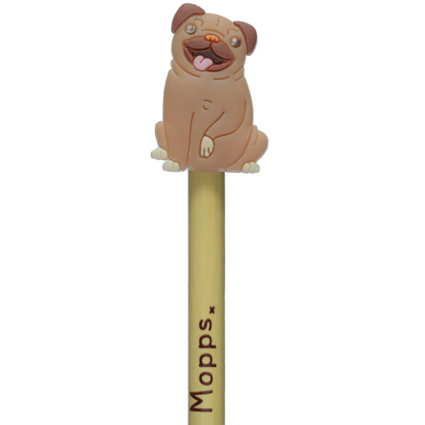 Pencil with PVC Topper - Mopps Pug - Image 2