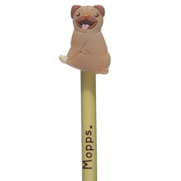 Pencil with PVC Topper - Mopps Pug - Image 3