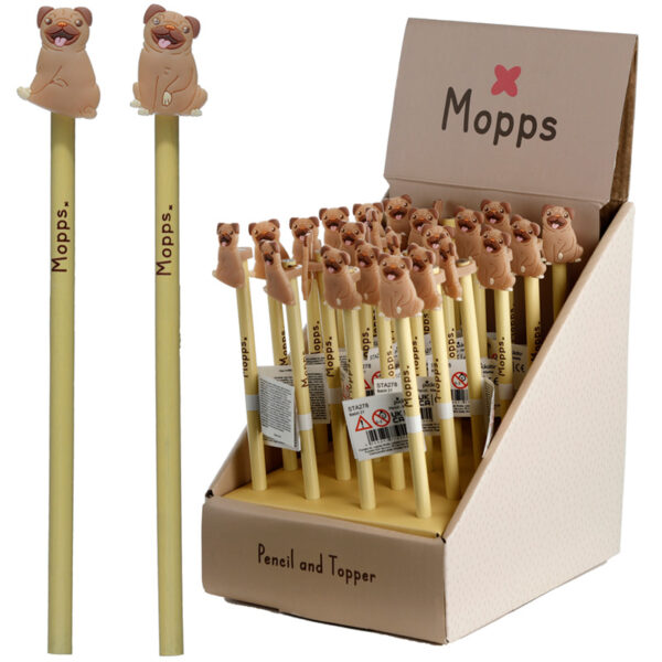 Pencil with PVC Topper - Mopps Pug - Image 5