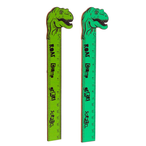 Shaped Wooden Ruler (15cm) - Dinosauria - Image 2