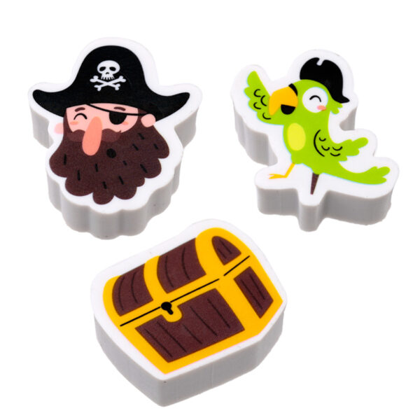 Eraser 3 Piece Set - Jolly Rogers Pirate - Image 2