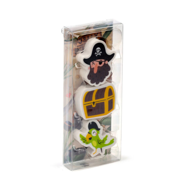 Eraser 3 Piece Set - Jolly Rogers Pirate - Image 3