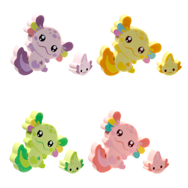 Eraser 2 Piece Set - Axolotl (Salamander) - Image 2