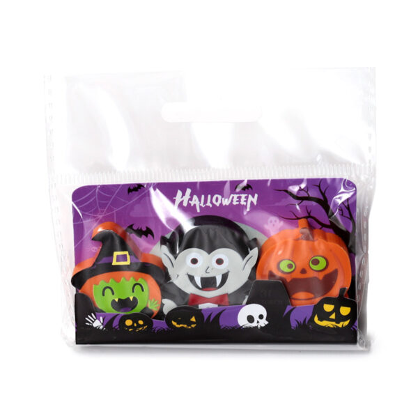 Eraser 3 Piece Set - Witch, Vampire & Pumpkin - Image 3