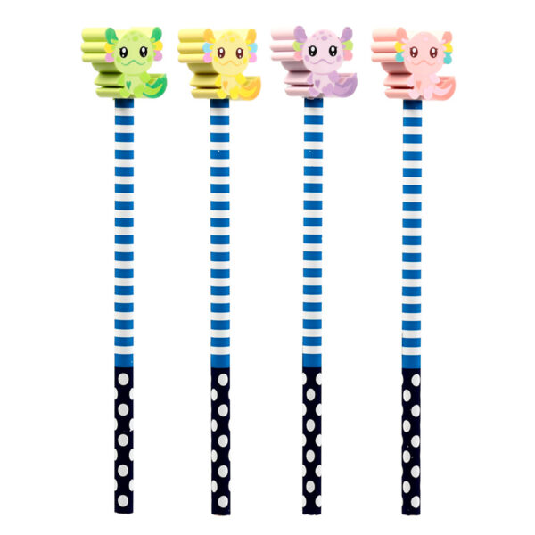 Pencil & Eraser Topper - Axolotl (Salamander) - Image 2