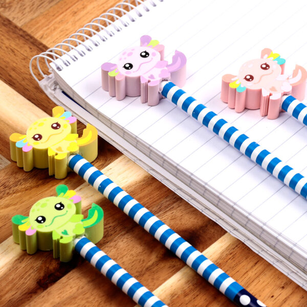 Pencil & Eraser Topper - Axolotl (Salamander) - Image 3
