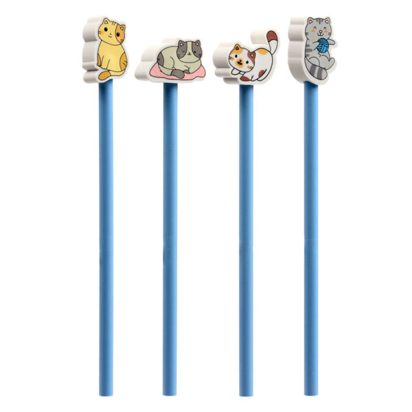 Pencil & Eraser Topper - Cute Kitty Cat - Image 2