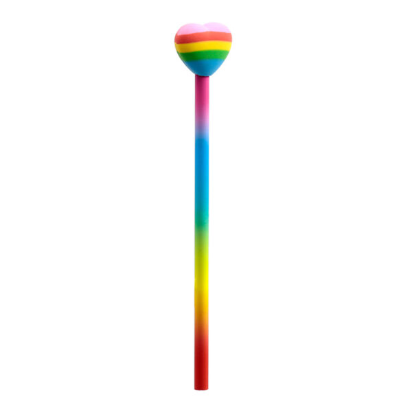 Pencil & Eraser Topper - Rainbow Heart - Image 2