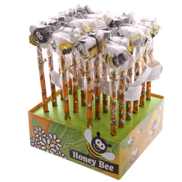 Novelty Kids Bee Design Pencil and Eraser - Image 3