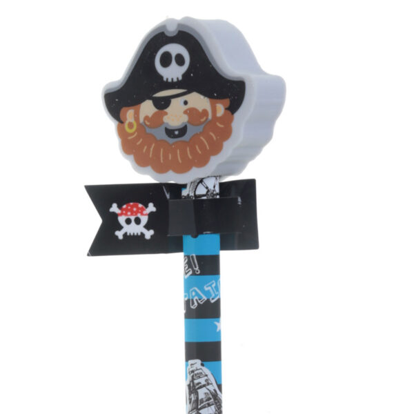 Fun Pirate Design Pencil and Eraser Set - Image 5