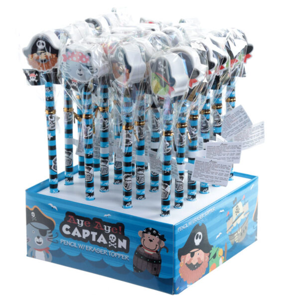 Fun Pirate Design Pencil and Eraser Set - Image 8