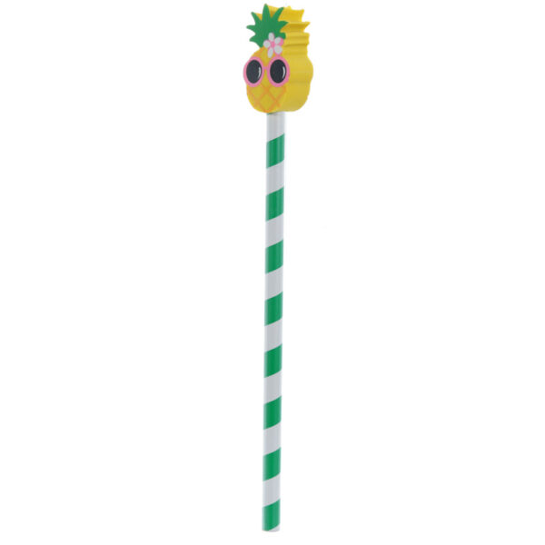 Cute Tropical Design Pencil and Eraser Set - Image 4