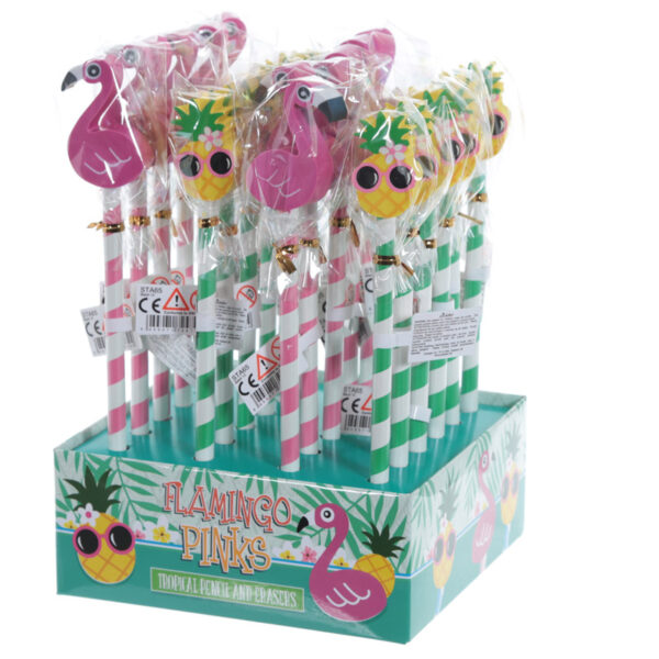 Cute Tropical Design Pencil and Eraser Set - Image 6