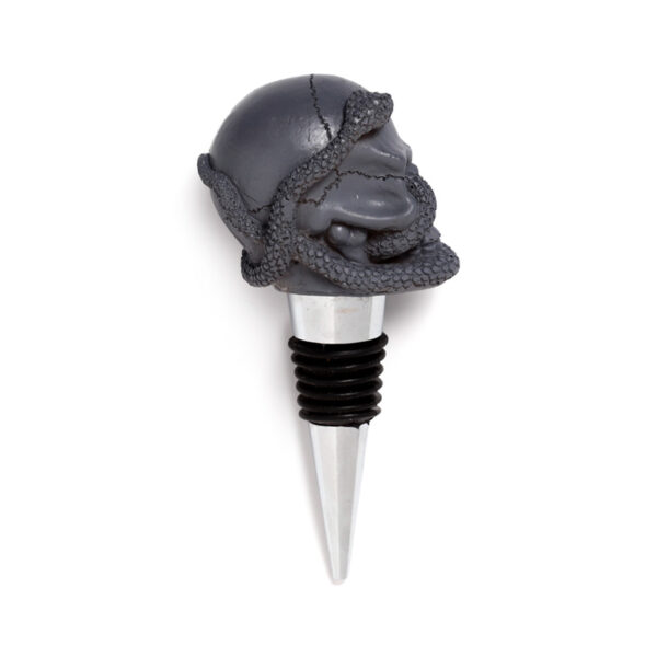Novelty Bottle Stopper - Skulls and Roses Skull and Snake - Image 5