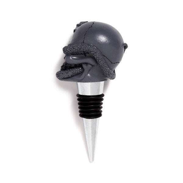 Novelty Bottle Stopper - Skulls and Roses Skull and Snake - Image 6