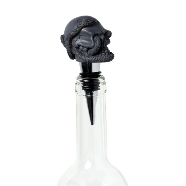 Novelty Bottle Stopper - Skulls and Roses Skull and Snake - Image 7