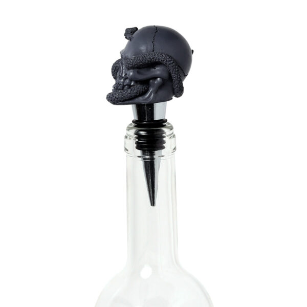 Novelty Bottle Stopper - Skulls and Roses Skull and Snake - Image 8