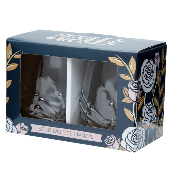 Skeleton Hand Set of 2 Glass Tumblers - Image 6