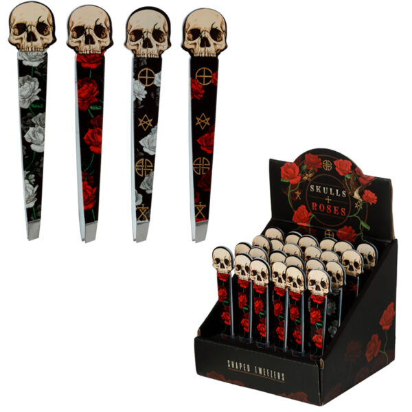 Shaped Tweezers - Skull and Roses - Image 8