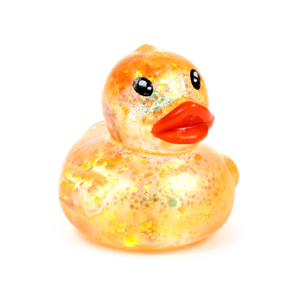 Stretchy Squeezy Fidget Toy - Glitter Duck - Image 3